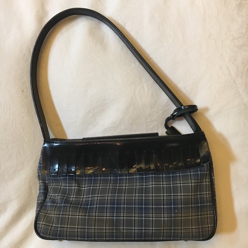 Ralph Ralph Lauren Plaid Patent Leather Mini Bag